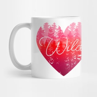 Wild Heart Design in Red and Pink Mug